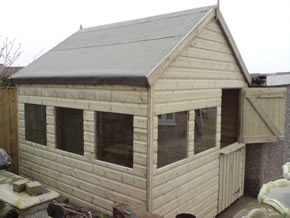 We offer Sheds in 3 standard sizes: 6â€™x4â€™, 7â€™x5â€™ and 8â€™x6 
